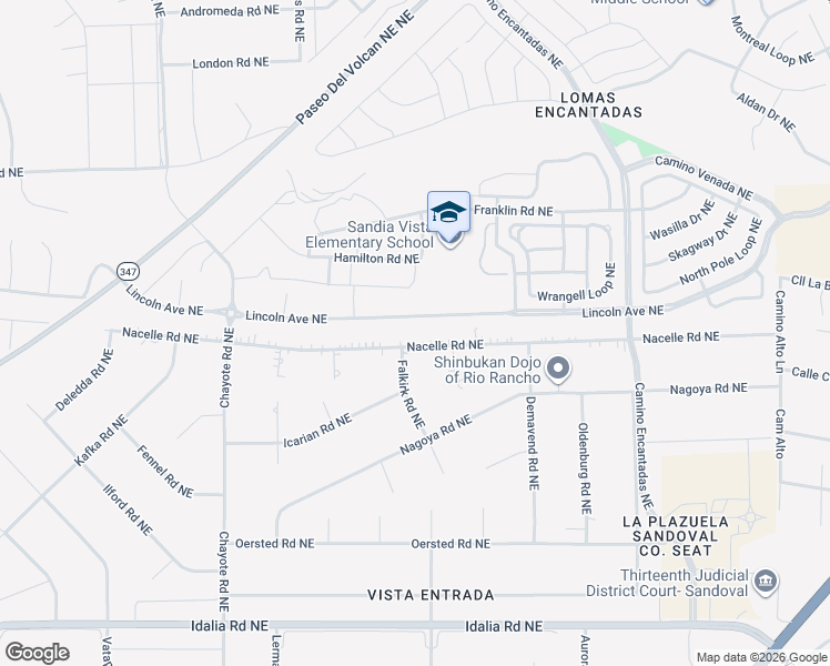 map of restaurants, bars, coffee shops, grocery stores, and more near 6709 Nacelle Road Northeast in Rio Rancho