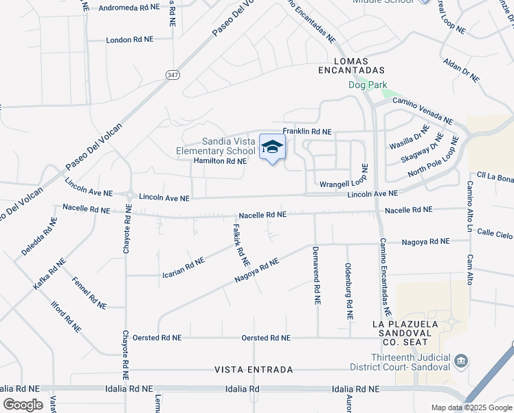 map of restaurants, bars, coffee shops, grocery stores, and more near 6729 Nacelle Road Northeast in Rio Rancho