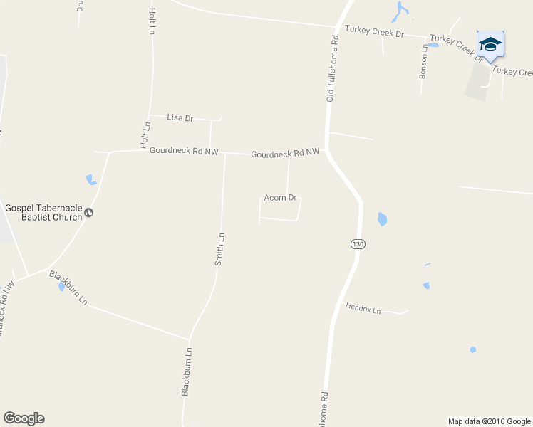 map of restaurants, bars, coffee shops, grocery stores, and more near 51 Pineview Circle in Tullahoma