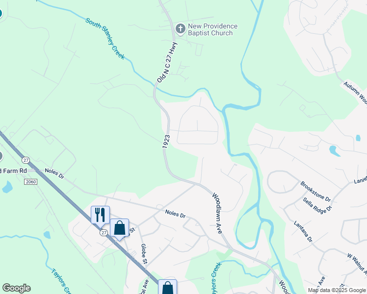 map of restaurants, bars, coffee shops, grocery stores, and more near 124 Antelope Drive in Mount Holly