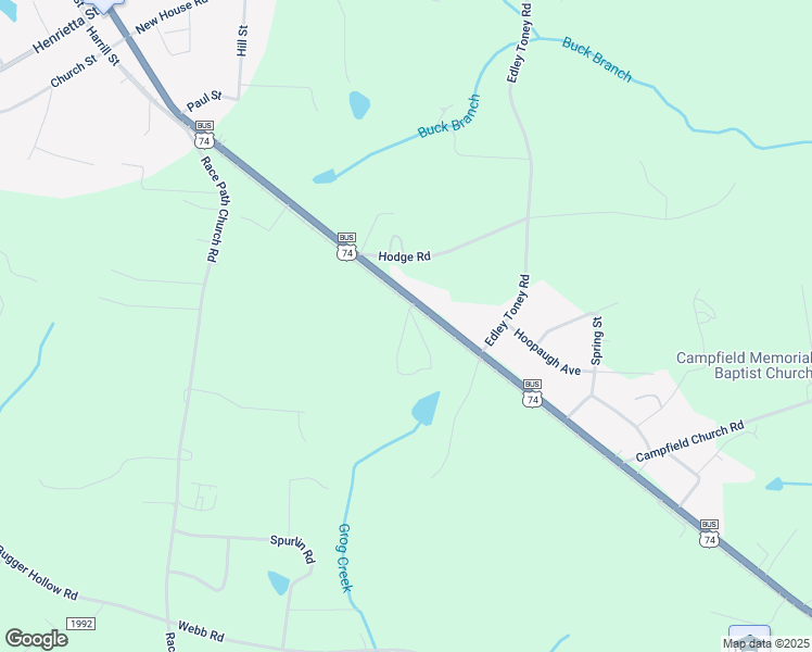 map of restaurants, bars, coffee shops, grocery stores, and more near Capri Park Road in Ellenboro