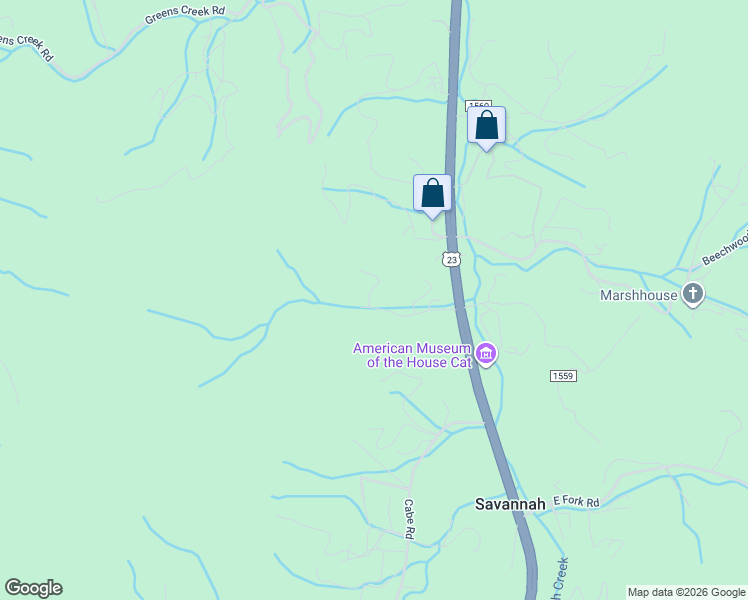 map of restaurants, bars, coffee shops, grocery stores, and more near 218 Mayflower Lane in Sylva