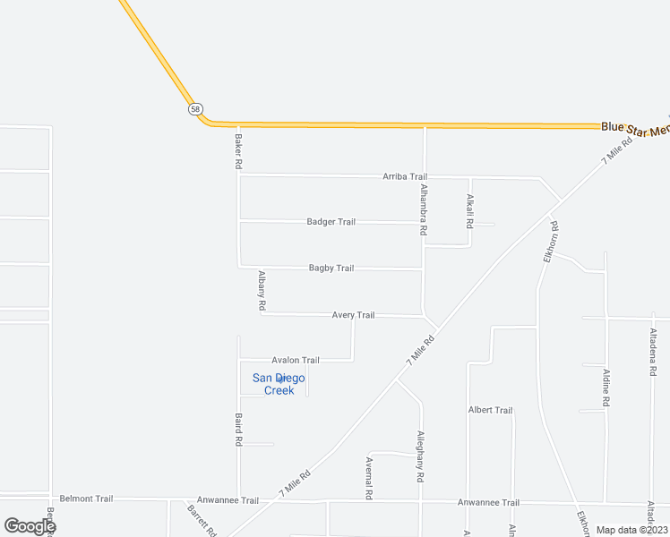 map of restaurants, bars, coffee shops, grocery stores, and more near Bagby Trail in Santa Margarita