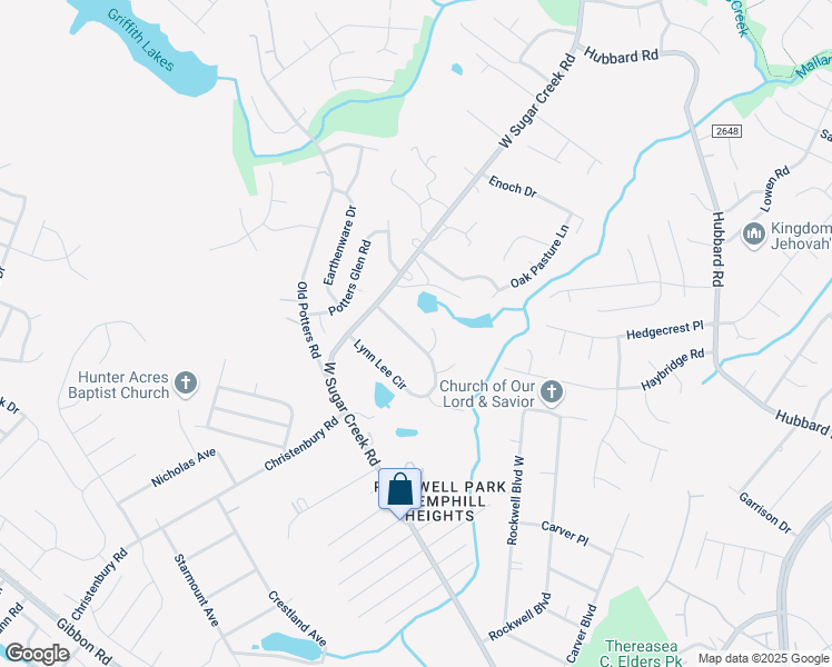 map of restaurants, bars, coffee shops, grocery stores, and more near 4905 Lynn Lee Circle in Charlotte