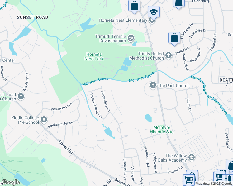 map of restaurants, bars, coffee shops, grocery stores, and more near in Charlotte