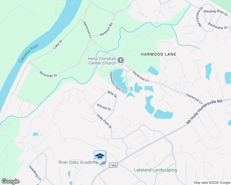 map of restaurants, bars, coffee shops, grocery stores, and more near 1520 Bray Drive in Charlotte