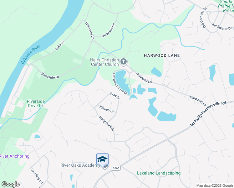 map of restaurants, bars, coffee shops, grocery stores, and more near 1608 Bray Drive in Charlotte