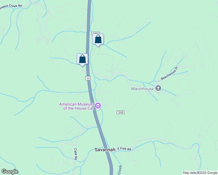 map of restaurants, bars, coffee shops, grocery stores, and more near 152 Calvary Church Road in Sylva