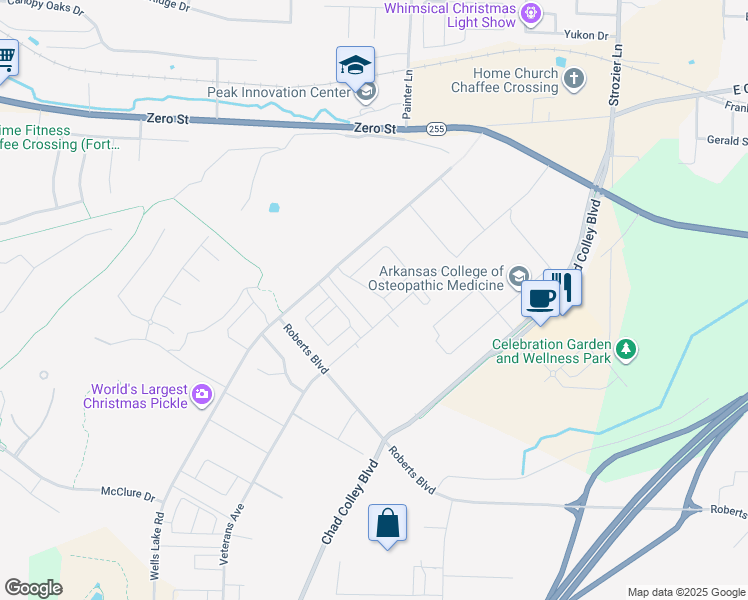 map of restaurants, bars, coffee shops, grocery stores, and more near 9808 HAVEN BLVD in Barling