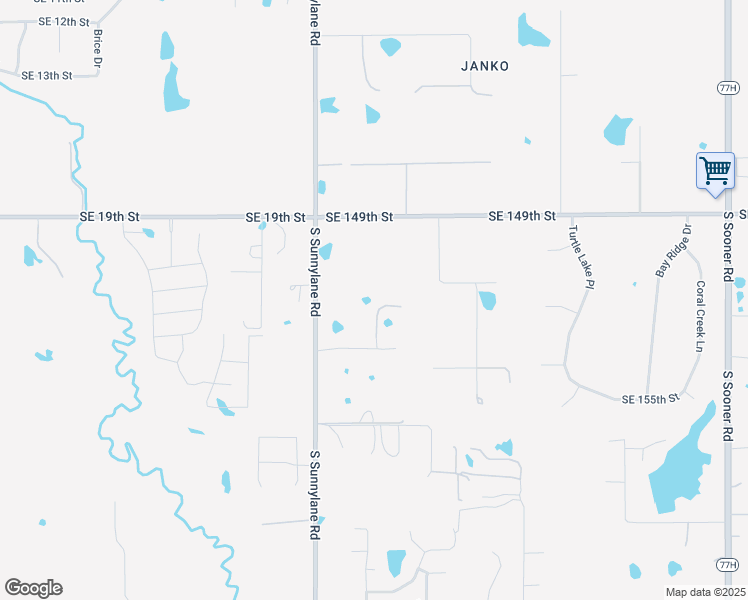 map of restaurants, bars, coffee shops, grocery stores, and more near 15424 Bovee Road in Oklahoma City