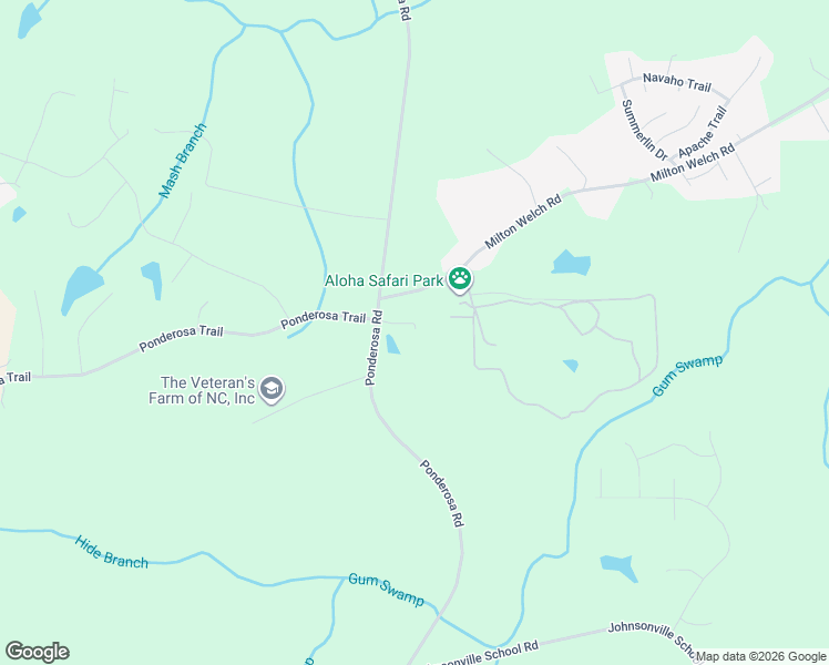 map of restaurants, bars, coffee shops, grocery stores, and more near 2646 Ponderosa Road in Cameron