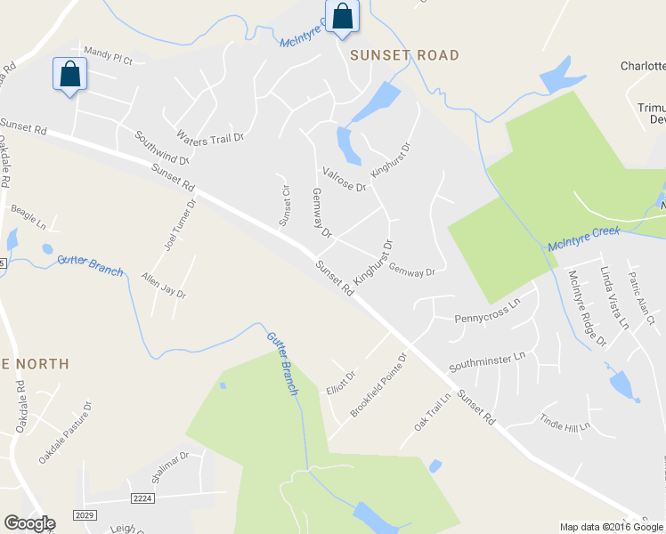 map of restaurants, bars, coffee shops, grocery stores, and more near 3404 Dunn Commons Parkway in Charlotte