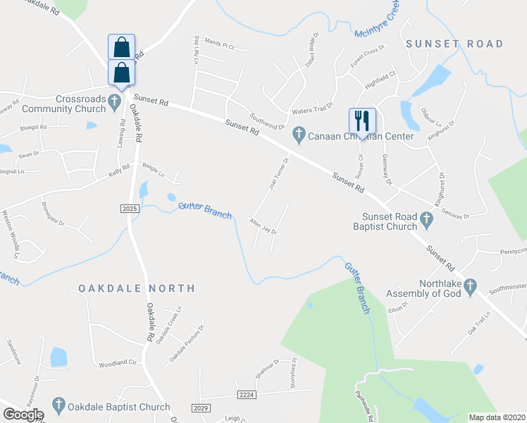 map of restaurants, bars, coffee shops, grocery stores, and more near 3518 Joel Turner Drive in Charlotte