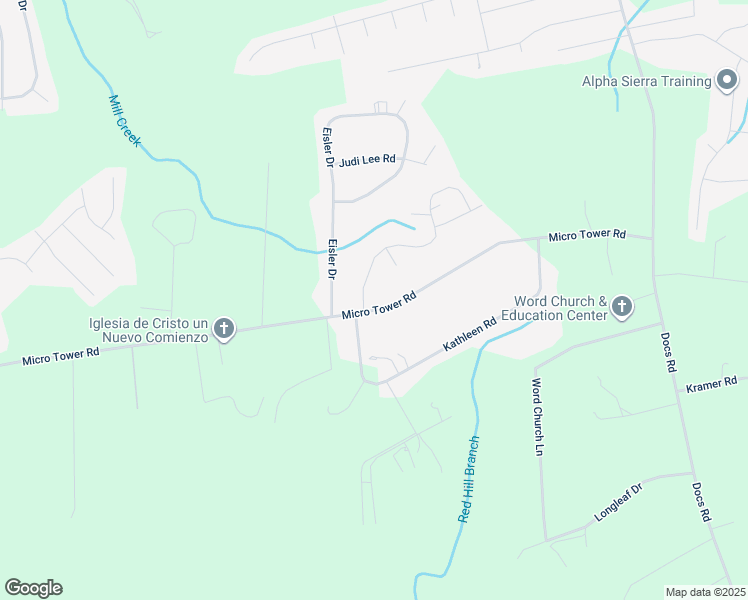 map of restaurants, bars, coffee shops, grocery stores, and more near 704 Micro Tower Road in Lillington