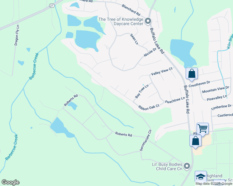 map of restaurants, bars, coffee shops, grocery stores, and more near 429 Ribbon Oak Court in Sanford