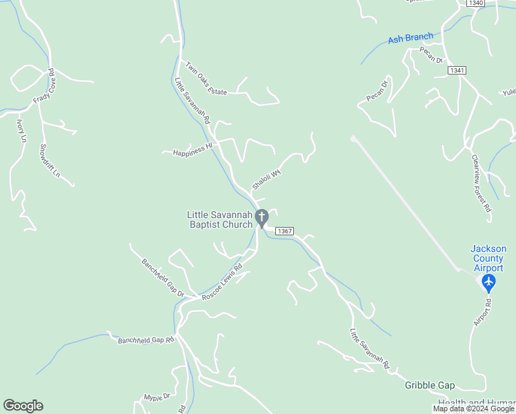 map of restaurants, bars, coffee shops, grocery stores, and more near 2262 Little Savannah Road in Sylva
