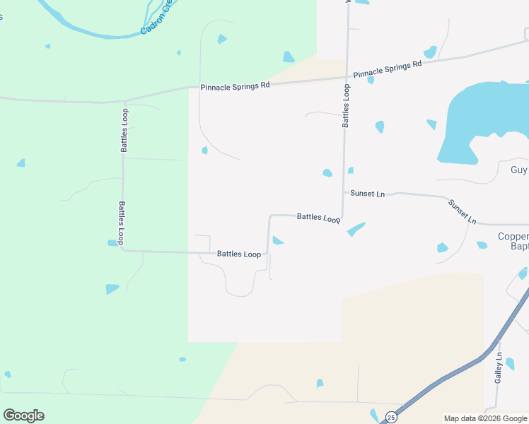 map of restaurants, bars, coffee shops, grocery stores, and more near 124 Battles Loop in Greenbrier