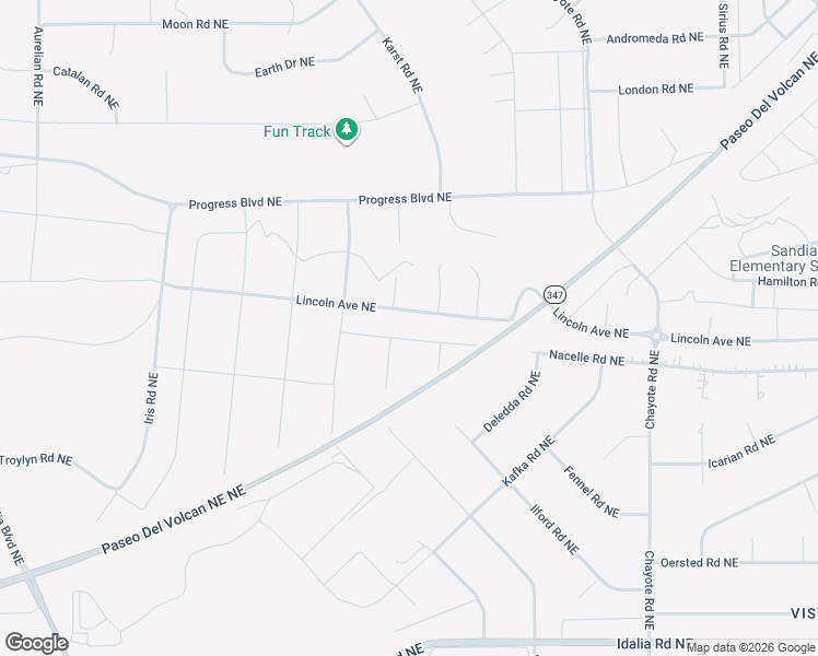 map of restaurants, bars, coffee shops, grocery stores, and more near Lincoln Avenue Northeast in Rio Rancho