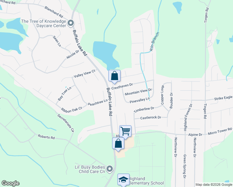 map of restaurants, bars, coffee shops, grocery stores, and more near 78 Cresthaven Drive in Sanford