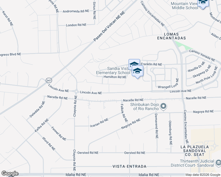 map of restaurants, bars, coffee shops, grocery stores, and more near 6611 Curtis Court Northeast in Rio Rancho