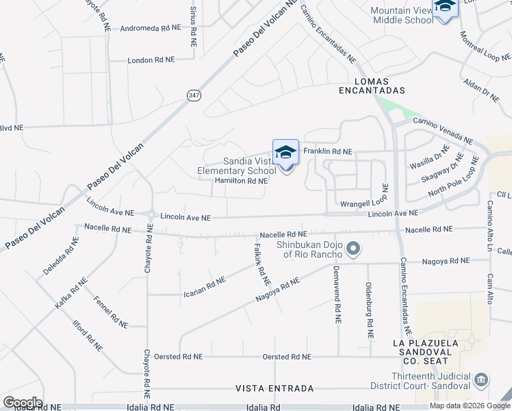 map of restaurants, bars, coffee shops, grocery stores, and more near 6703 Curtis Court Northeast in Rio Rancho