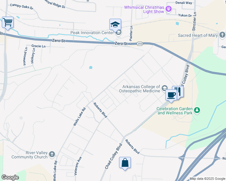 map of restaurants, bars, coffee shops, grocery stores, and more near 9714 HAVEN BLVD in Barling