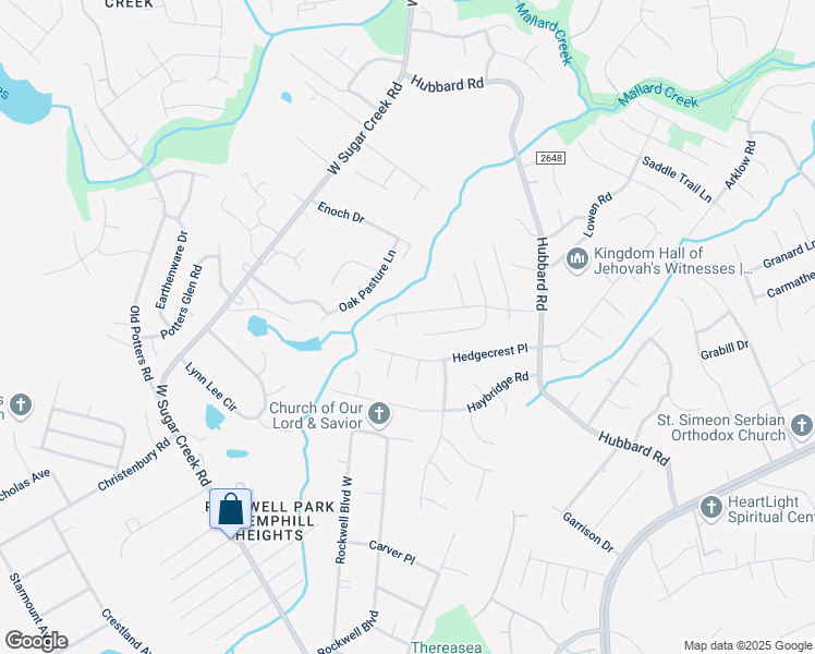 map of restaurants, bars, coffee shops, grocery stores, and more near 3510 Lusby Ct in Charlotte