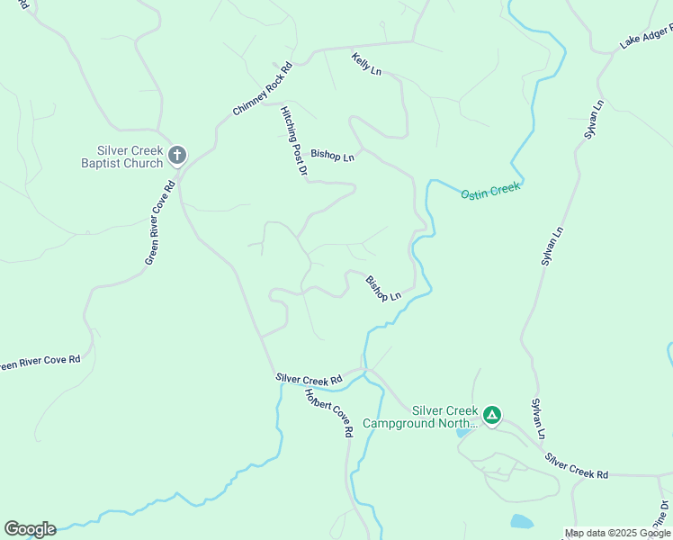 map of restaurants, bars, coffee shops, grocery stores, and more near 485 Bishop Lane in Mill Spring