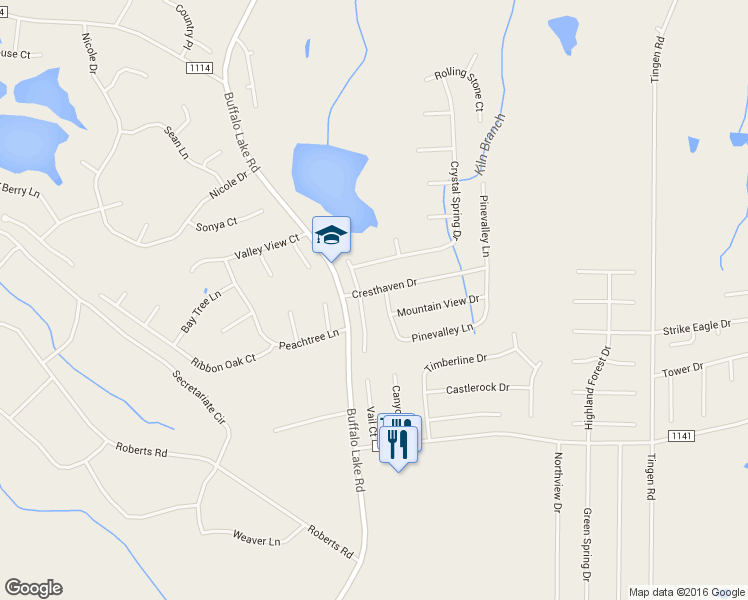 map of restaurants, bars, coffee shops, grocery stores, and more near 78 Cresthaven Dr in Sanford