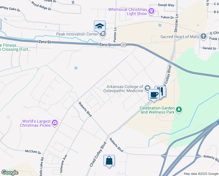 map of restaurants, bars, coffee shops, grocery stores, and more near 9815 Mylea Circle in Barling