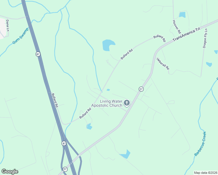 map of restaurants, bars, coffee shops, grocery stores, and more near 329-813 Bullard Road in Sanford