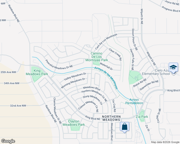 map of restaurants, bars, coffee shops, grocery stores, and more near 779 Valley Meadows Drive in Rio Rancho