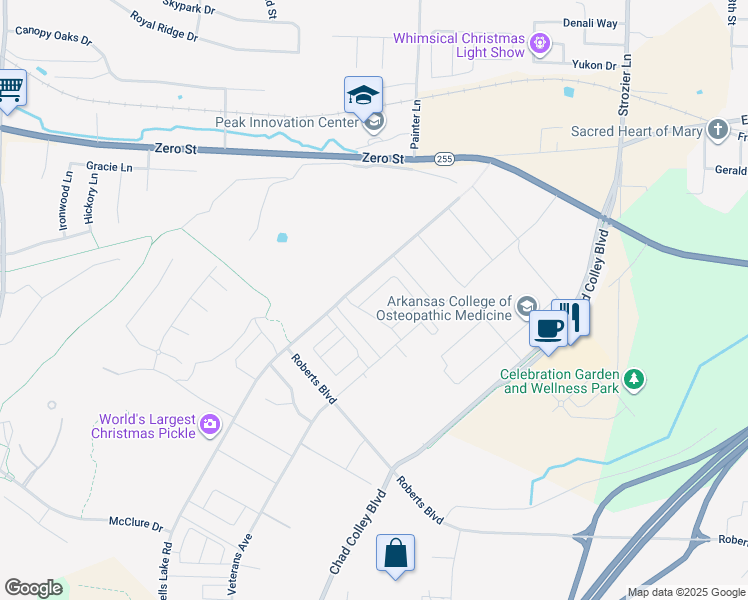 map of restaurants, bars, coffee shops, grocery stores, and more near 9714 HAVEN BLVD in Barling