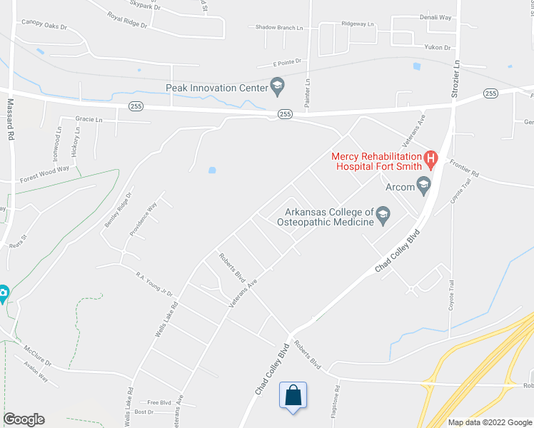 map of restaurants, bars, coffee shops, grocery stores, and more near 6630 Leightyn Lane in Barling
