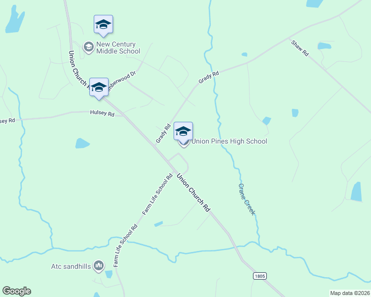 map of restaurants, bars, coffee shops, grocery stores, and more near Viking Drive in Cameron