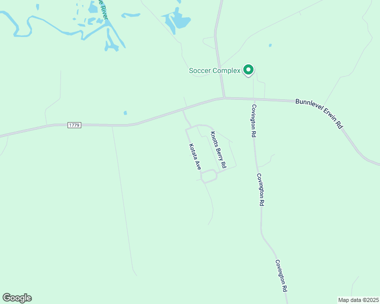 map of restaurants, bars, coffee shops, grocery stores, and more near 102 Kotata Avenue in Bunnlevel