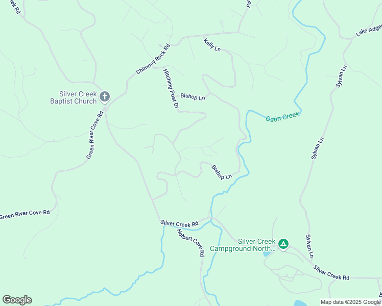 map of restaurants, bars, coffee shops, grocery stores, and more near 485 Bishop Lane in Mill Spring