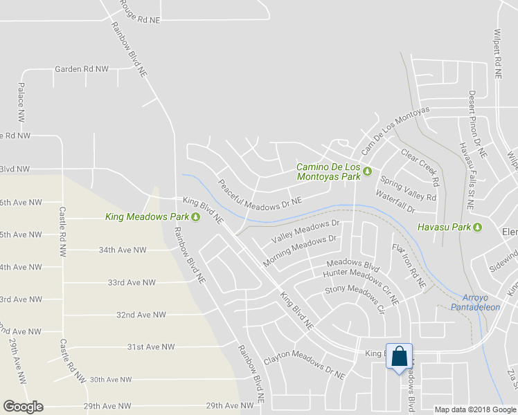 map of restaurants, bars, coffee shops, grocery stores, and more near 520 Peaceful Meadows Drive Northeast in Rio Rancho