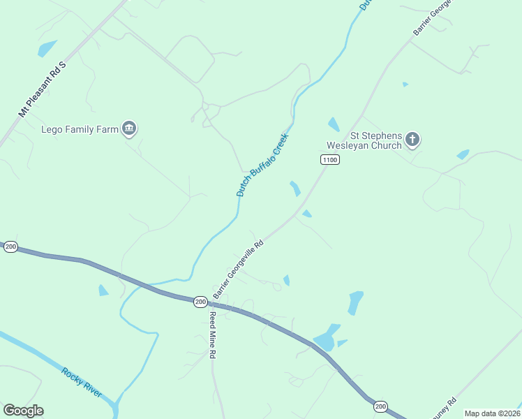 map of restaurants, bars, coffee shops, grocery stores, and more near 7320 Barrier Georgeville Road in Concord
