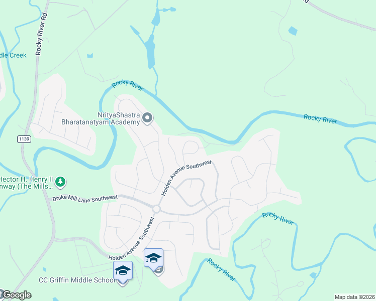 map of restaurants, bars, coffee shops, grocery stores, and more near 2157 Holden Avenue Southwest in Concord