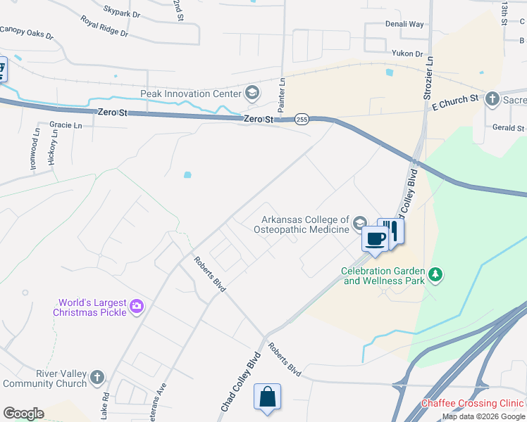 map of restaurants, bars, coffee shops, grocery stores, and more near 9815 Mylea Circle in Barling