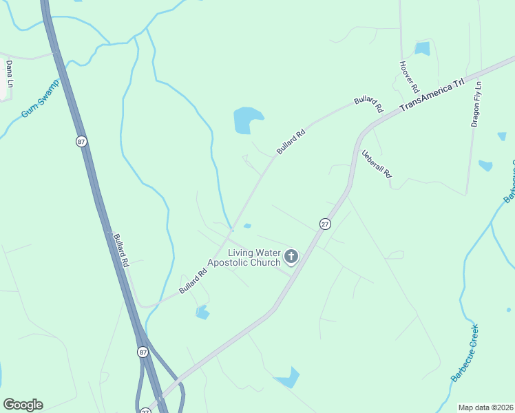 map of restaurants, bars, coffee shops, grocery stores, and more near 166 Rental Lane in Sanford