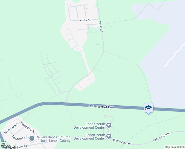 map of restaurants, bars, coffee shops, grocery stores, and more near 2934 Poole Road in Kinston