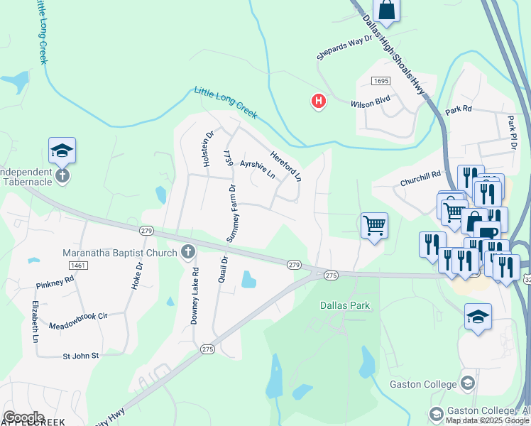 map of restaurants, bars, coffee shops, grocery stores, and more near 813 Carole Summey Drive in Dallas