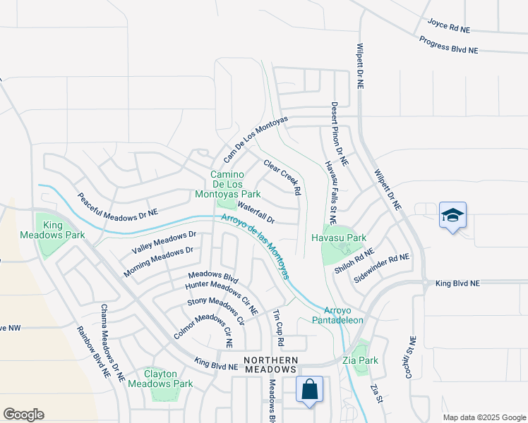 map of restaurants, bars, coffee shops, grocery stores, and more near 938 Spring Valley Road in Rio Rancho