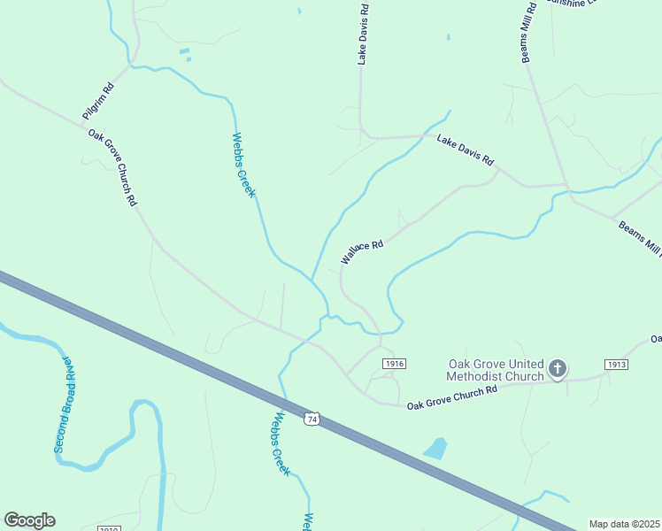 map of restaurants, bars, coffee shops, grocery stores, and more near 384 Wallace Road in Ellenboro
