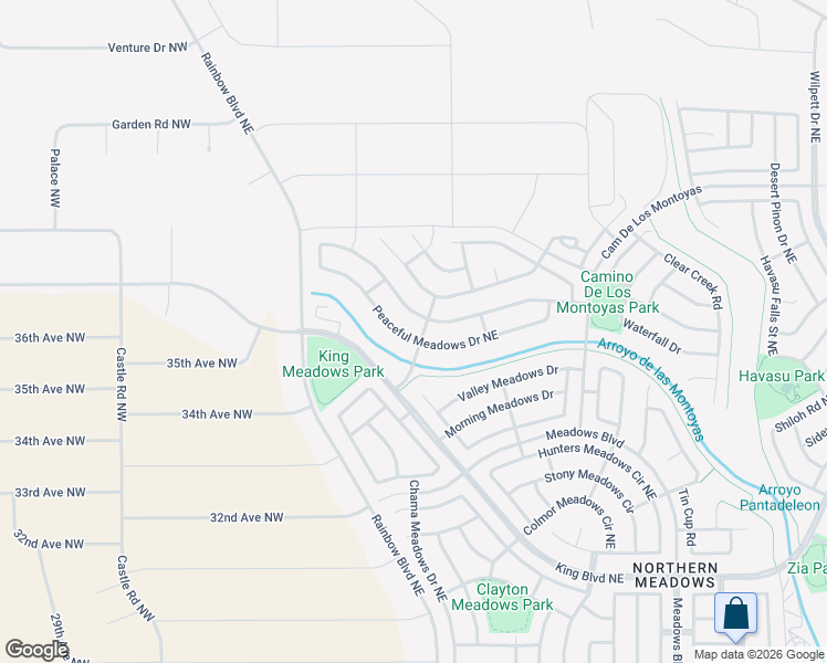 map of restaurants, bars, coffee shops, grocery stores, and more near 461 Peaceful Meadows Drive Northeast in Rio Rancho
