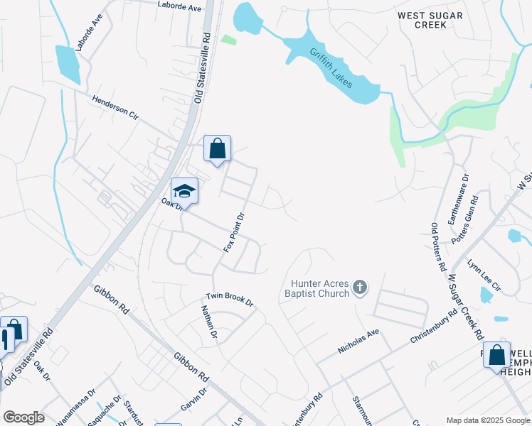map of restaurants, bars, coffee shops, grocery stores, and more near 7304 Mitzi Deborah Lane in Charlotte