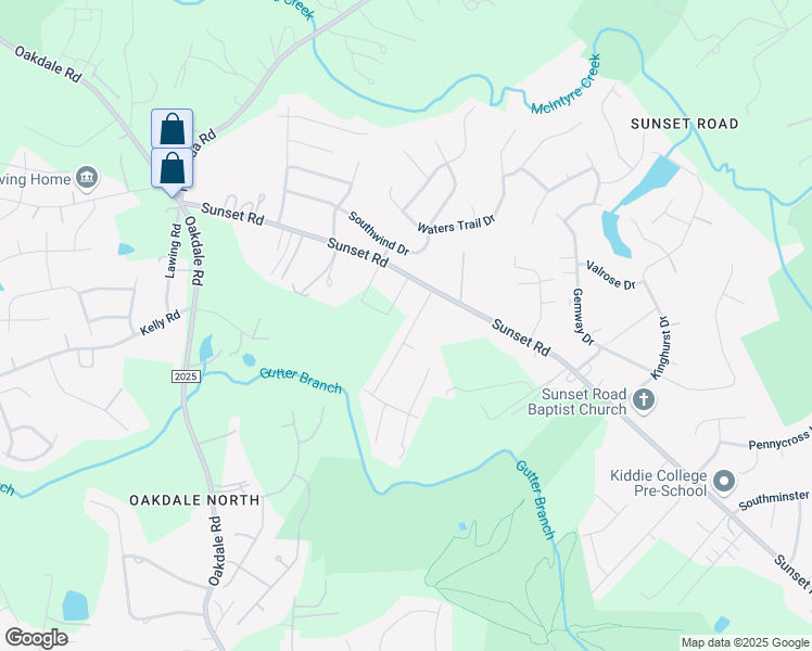 map of restaurants, bars, coffee shops, grocery stores, and more near 3615 Joel Turner Drive in Charlotte