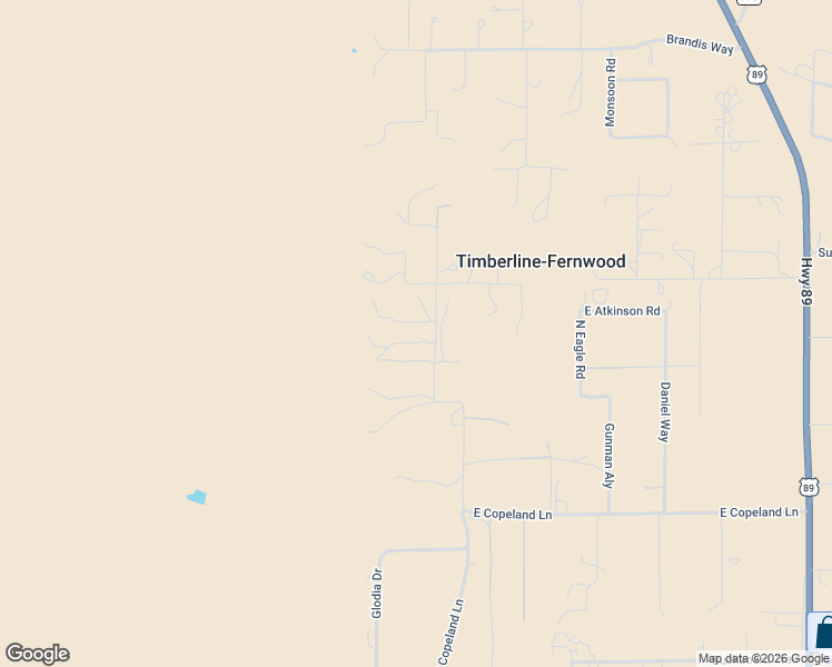 map of restaurants, bars, coffee shops, grocery stores, and more near 12390 North Copeland Lane in Flagstaff